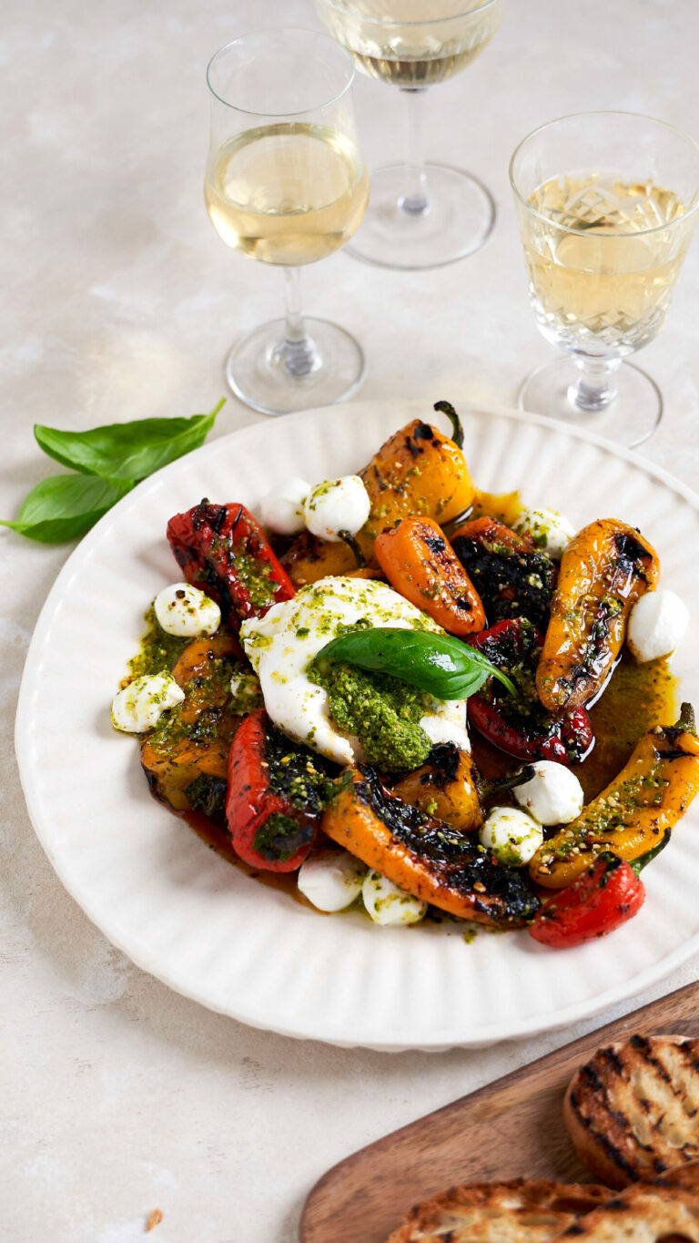 Pesto Princess © Fire Roasted Peppers with Burrata